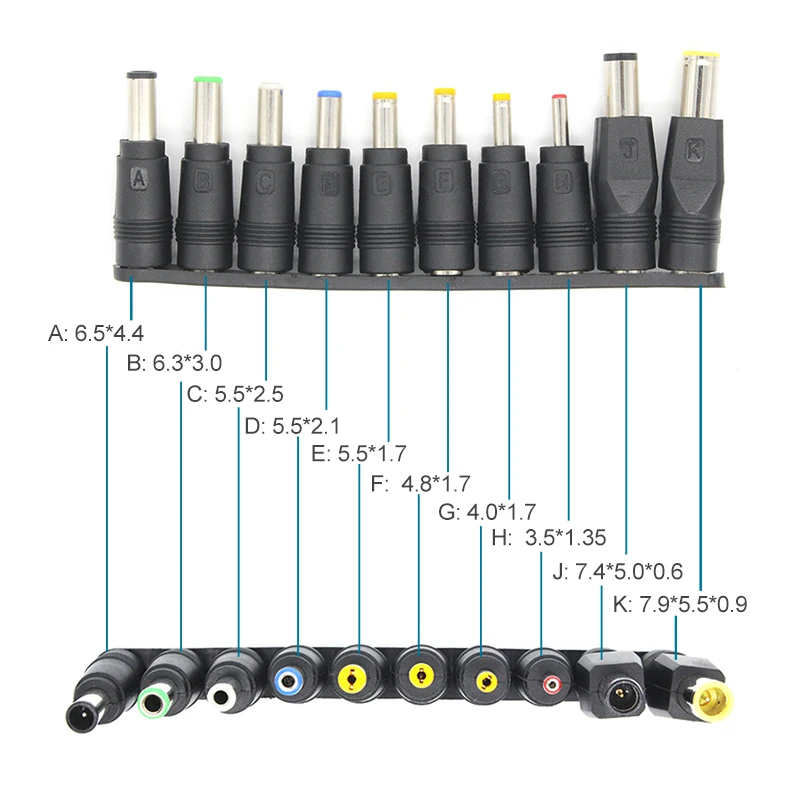 Универсальный 1 комплект = 10 шт./компл. 5pin Jack вилки DC для ноутбука AC адаптеры