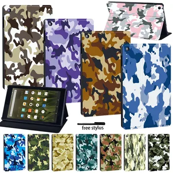 

Shock-proof Tablet Case for Amazon Fire 7(5th/7th/9th Gen)/HD8 (6/7/8th Gen)/HD10(5/7/9th Gen) Camouflage Series + Free Stlyus