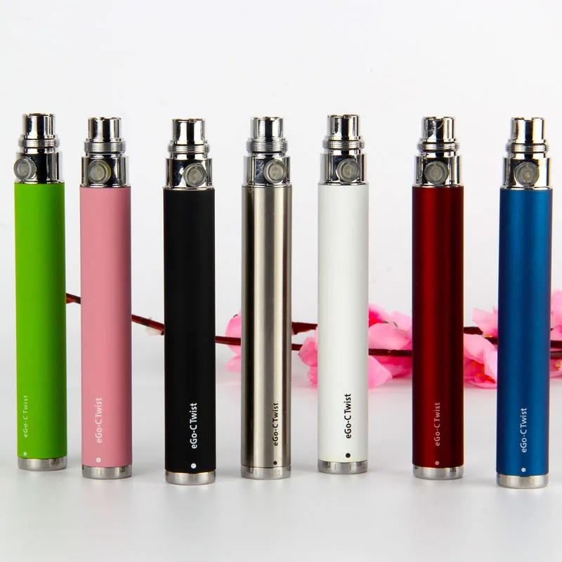 Высококачественный аккумулятор eGo C Twist 650/900/1100/1300 мАч электронная сигарета 3 2 ~ 4 8 В
