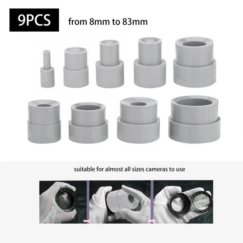 9Pcs/Set Lens Repair Tool Kit Camera DSLR Ring Removal Rubber 8-83Mm Photo Studio Accessories camera lens repair kit lens repair kit