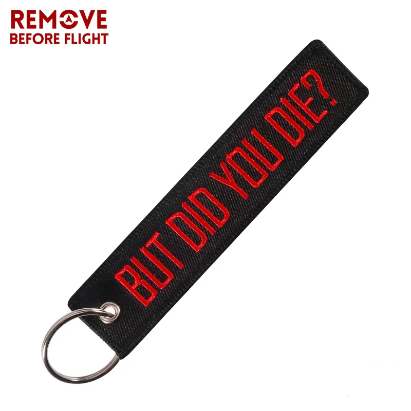 

Funny Keychain Embroidery Black with Red Letter Funny Word Key Chain Holder for Cars and Motorcycles Key Fob Keychains Jewelry