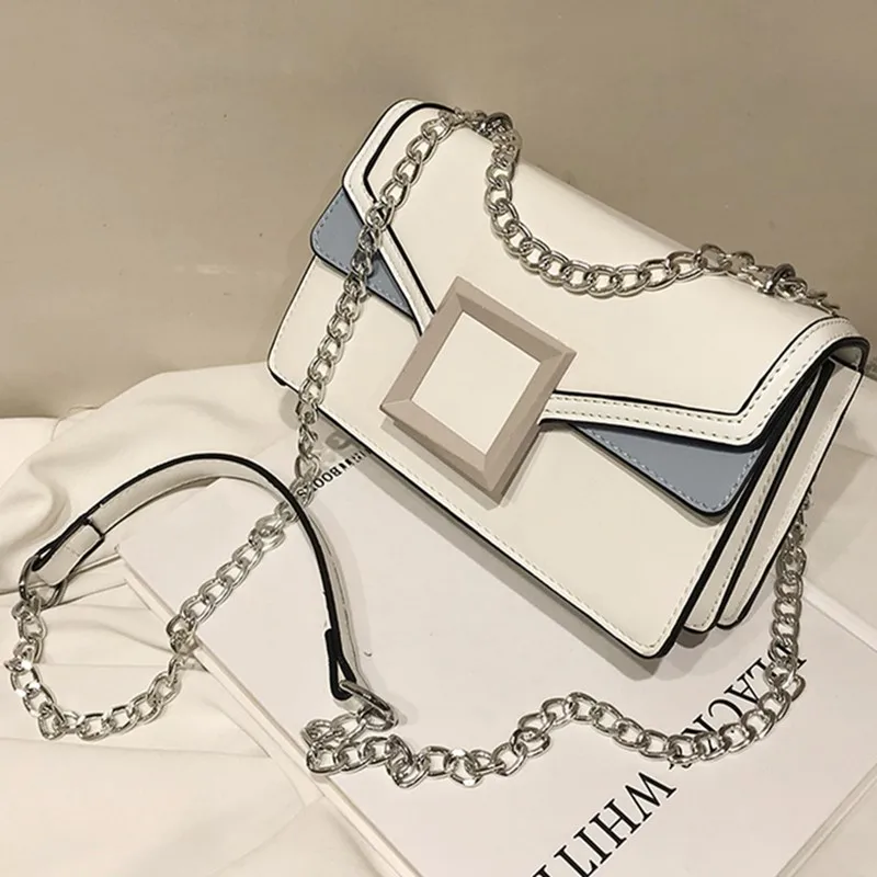 Маленькие женские сумки мессенджеры из искусственной кожи на цепочке в стиле