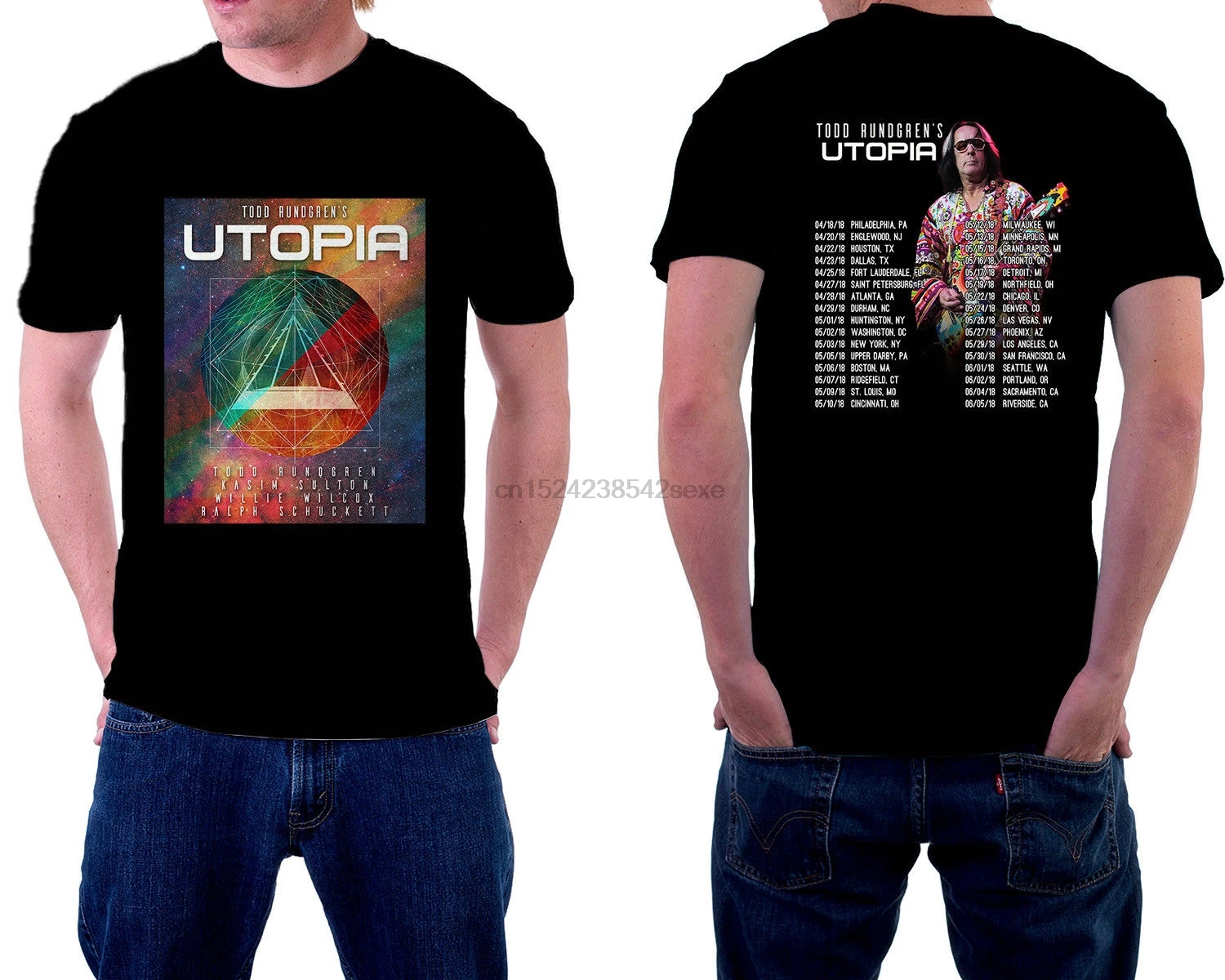 Todd Rundgren Tour 2018 футболка черного цвета с коротким рукавом лучший дизайн S-3XL |