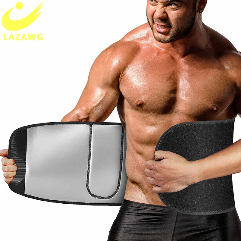 LAZAWG Mens Waist Trainer Neoprene Body Shaper Sauna Sweat Belly Slimming Corsets Burner Workout Stomach Fitness Trimmer Belt | Мужская