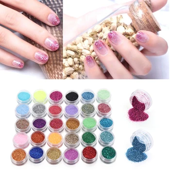 

60pcs Holographic Glitter Powder Sequins Shining Sugar Silver Dipping Powder Fine Glitte Dust Nail Art Decorations Manicure