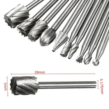 

20pcs Wood Crafts Carving Burrs Mandrel Shank Cutting Grinder Router Rotary Tool