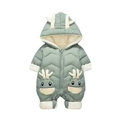 Combinaison de neige d'hiver pour bébé, en velours épais, pour garçon et fille de 0 à 2 ans 