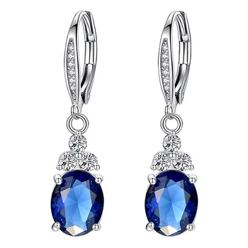 

Jewelry Oval Gemstones Water Drop Shaped Earrings for Women Zircon Engagement Ear Drops