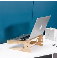 Universal Wood Laptop Stand For Desk 10 17 inch Macbook Air Pro 13 15 Storage Detachable