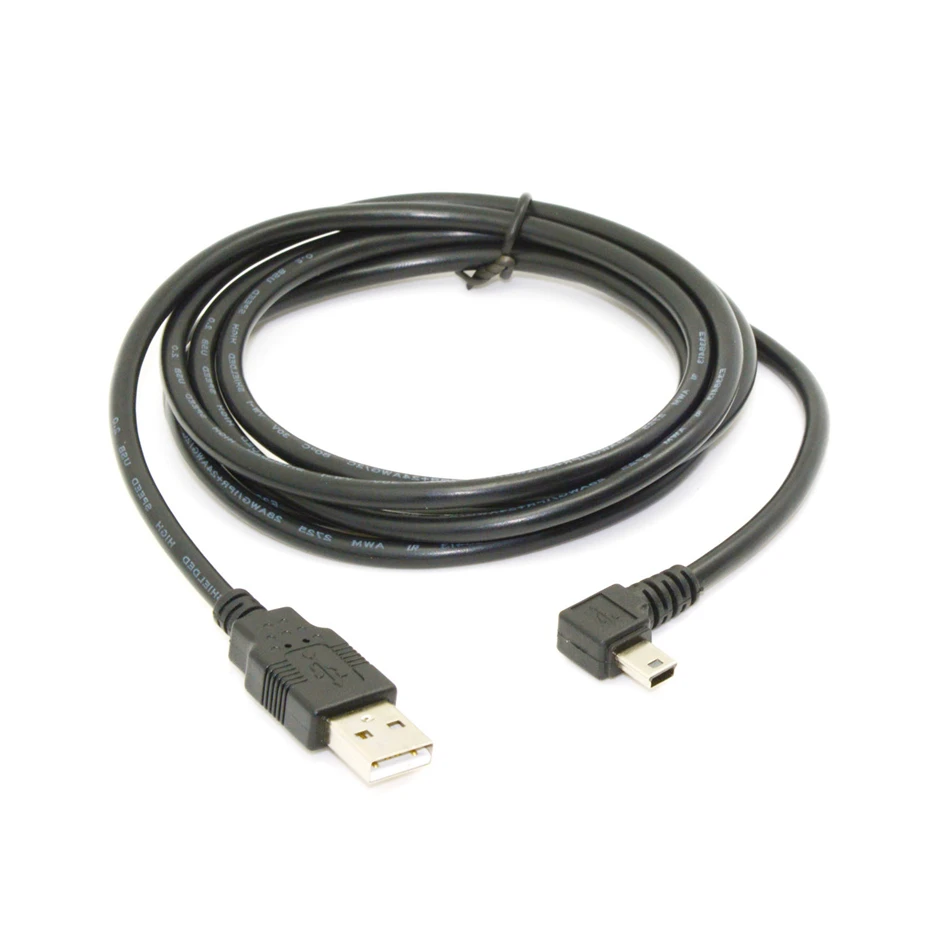 Mini USB B Type 5pin Male 90 Degree to USB 2.0 Male Data Cable 0.25m 0.5m 1.8m 5m USB Charging Cable USB Extension Cable Charging Cable USB Printer Cable USB Splitter Cable USB Connector Adapter USB Cable USB Splitter Hub