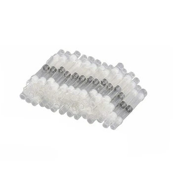 

50pcs Solder Seal Sleeve Heat Shrink Butt Wire Connectors 26-24 AWG Electrical Cable Splice Tinned Terminal Kit