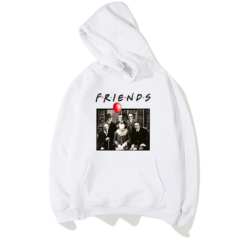 men's sweatshirt it chapter 2 horror friends hoodies Pennywise Michael Myers Halloween sweatshirt man hoody winter joker clothes - Цвет: Бежевый