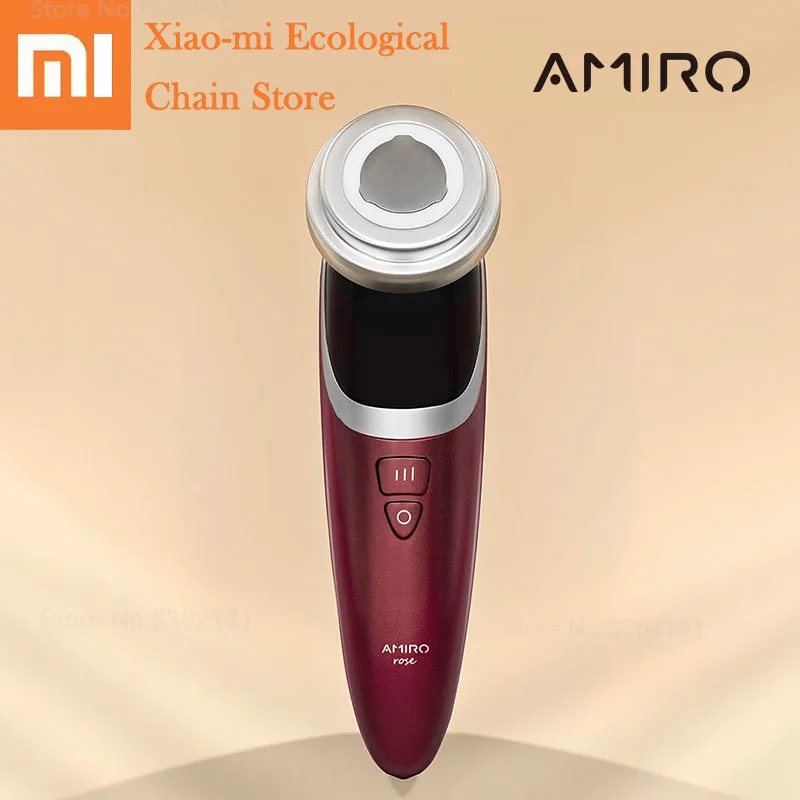 Бургундия Xiaomi AMIRO, инструмент для красоты, ионная, для глубокой очистки лица, EMS, микро-токовая подтяжка, подтяжка кожи лица, массажное устройство для ухода за кожей - Цвет: Бургундия