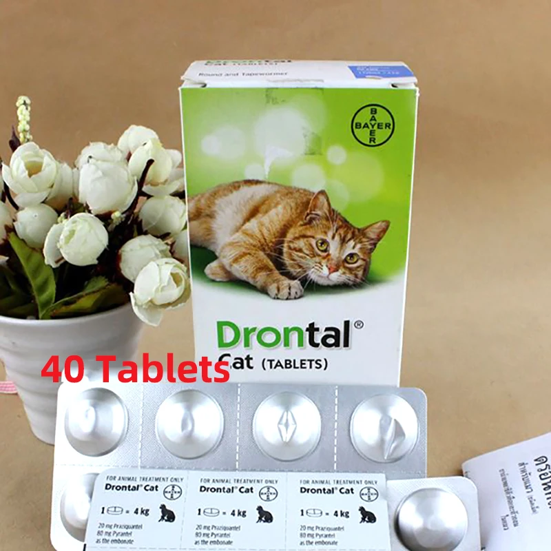 Bayer Drontal Plus для кошек 24 таблетки/40 таблетки greatвсе Быстрая доставка Профессиональные Товары домашних