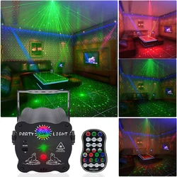 Lumière de scène Laser à 60 motifs 2 en 1, lampe de Projection Disco rechargeable par USB pour fête de nouvel an, mariage, vacances, décoration intérieure et extérieure 