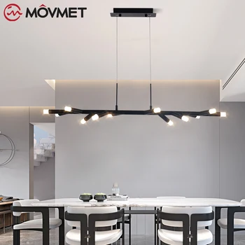 

Nordic tree branch LED chandelier modern cloakroom hanging lamp restaurant bar dining table lighting clothing store decor lights