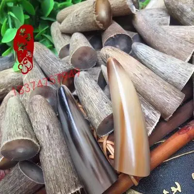 5 Pictes Természetes Szilárd Tibeti Fekete Jak Kürt Felső Anyag Markolat Kés Diy Fogantyú Penge Üres - Image 4