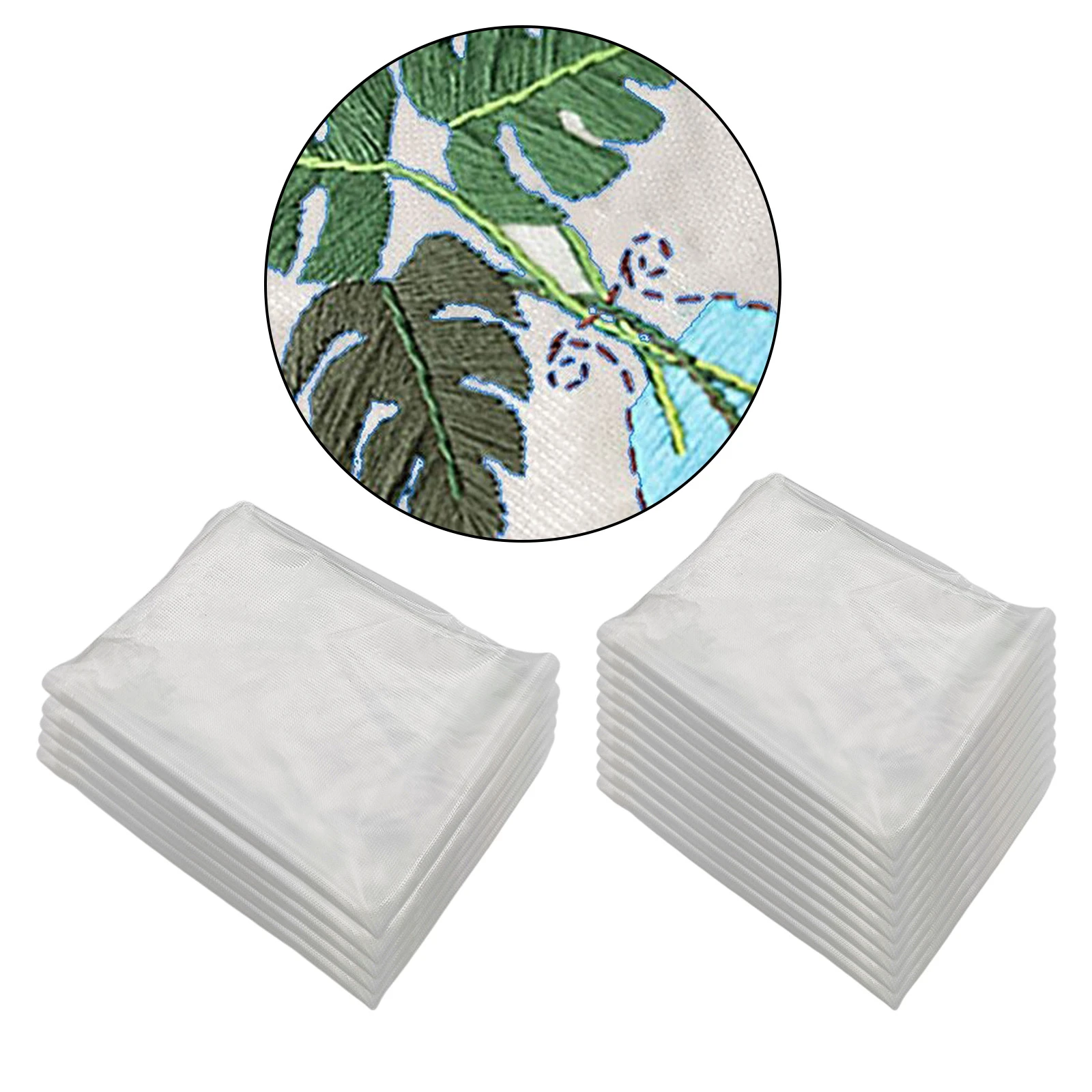 5/10sheet Transfers Water Soluble Embroidery Stabilizer Backing Fabric Paper Crossstitch