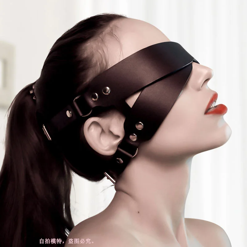 Sexy Mask For Face Women PU Leather Goth Harness Cosplay Anime Eye Mask Masquerade Party Festival Halloween Costume Fun Prop