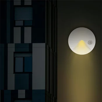 

Night Light Smart Motion Sensor LED Night Lamp Battery Warm White Body Sensor Room Hallway Pathway Toilet Cabinet Lights