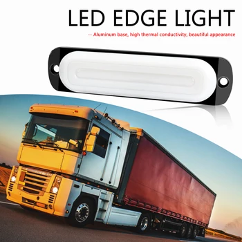 

12V 24V 18W Ultra Thin 10 LED Car Truck Side Marker Lamp Strobe Warning Light Aluminum Waterproof Car Lightings