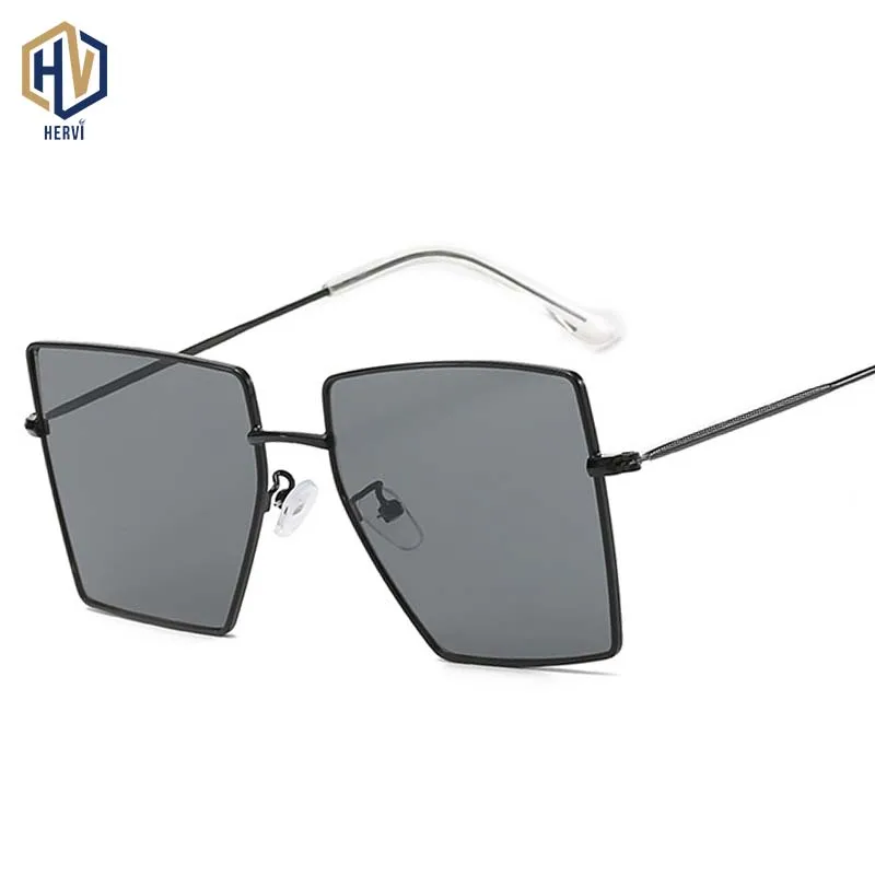 

New Square Sunglasses Men Women Retro Polygon Metal Big Frame Sun Glasses Fashion Gradient Eyeglasses UV400