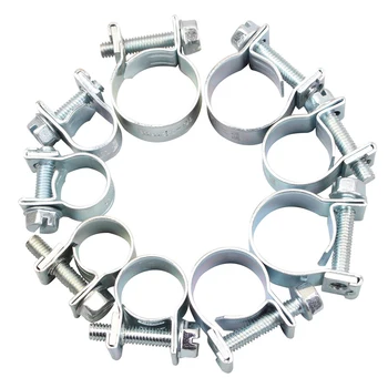 

135pcs Mini Hose Clips Zinc Plating Hose Clips Metal Hoop Water Pipe Clips Fasteners Spring Buckle