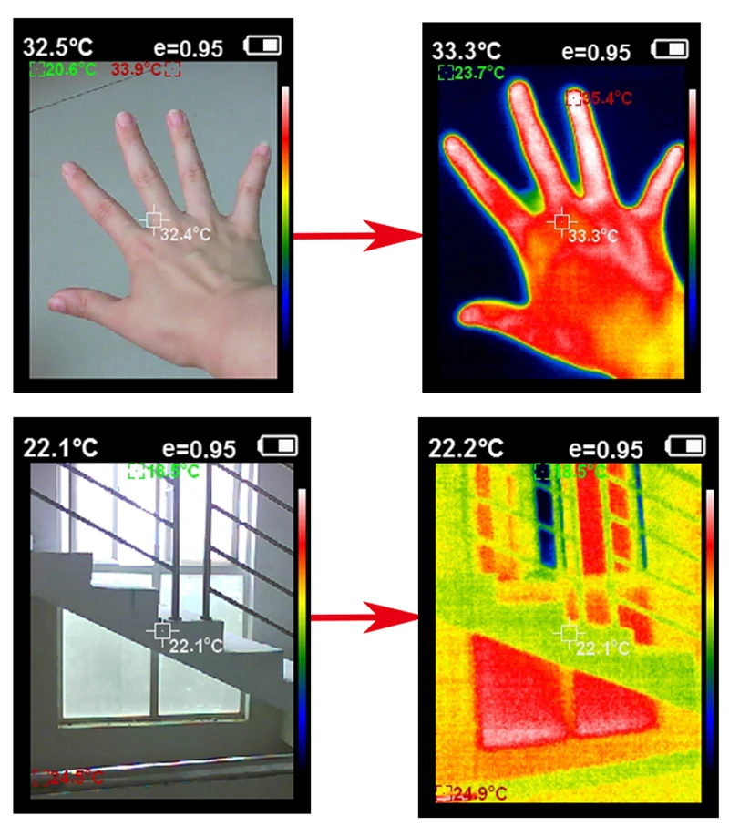 HT-18 Handheld IR Digital Thermal Imager Detector Camera Infrared Temperature Heat with storage match Seek/FLIR Thermal