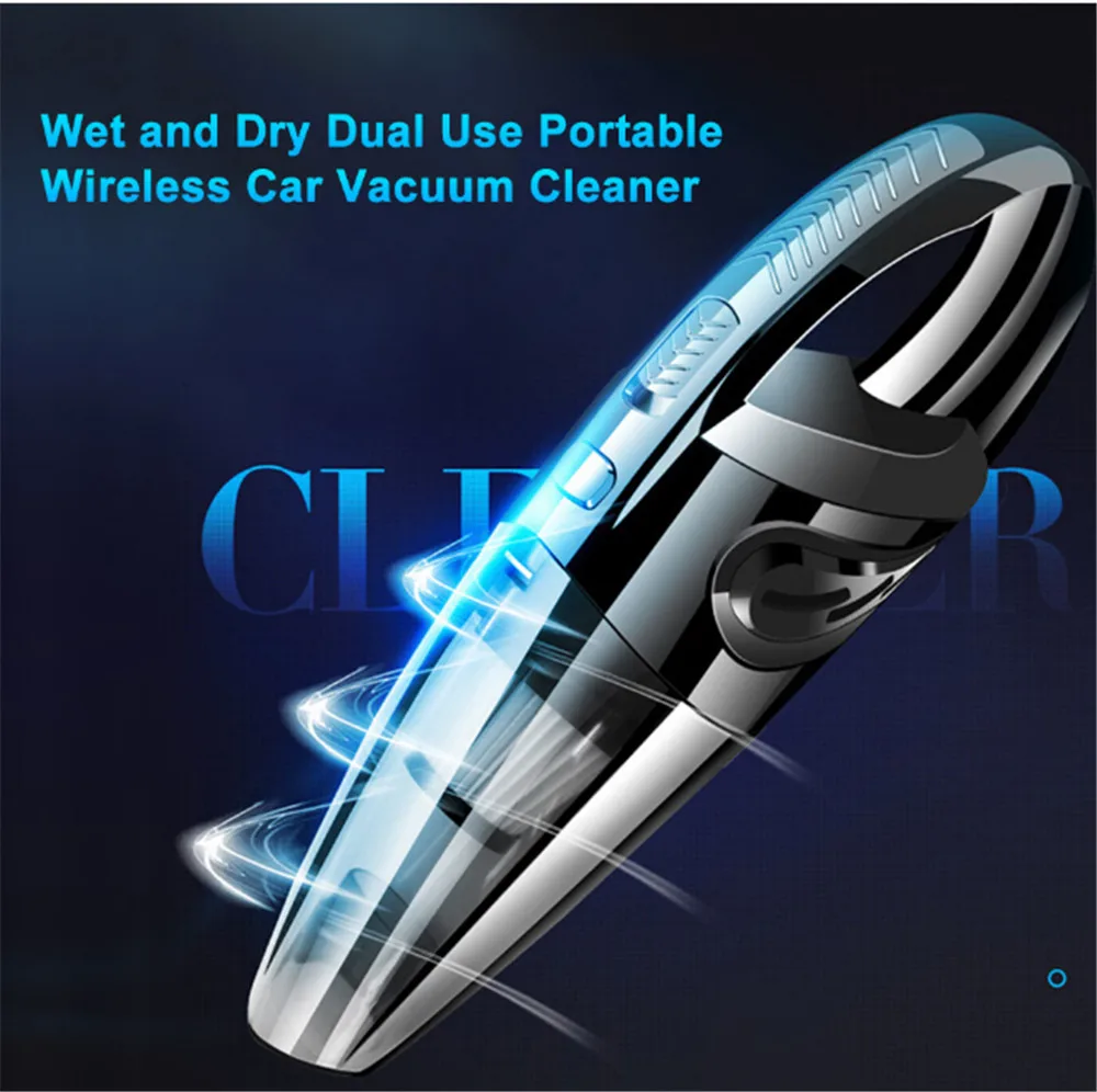 

Portable Car Vacuum Cleaner Wireless Wet And Dry Dual Use Auto Vacuum Cleaner For Clean 120W Handheld Multi-Stage Filtering