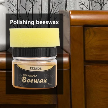 

80g Waterproof Wear-Resistant Wax Furniture Care Wood Seasoning Beewax Furniture Home Cleaning Polishing Household Cleaning