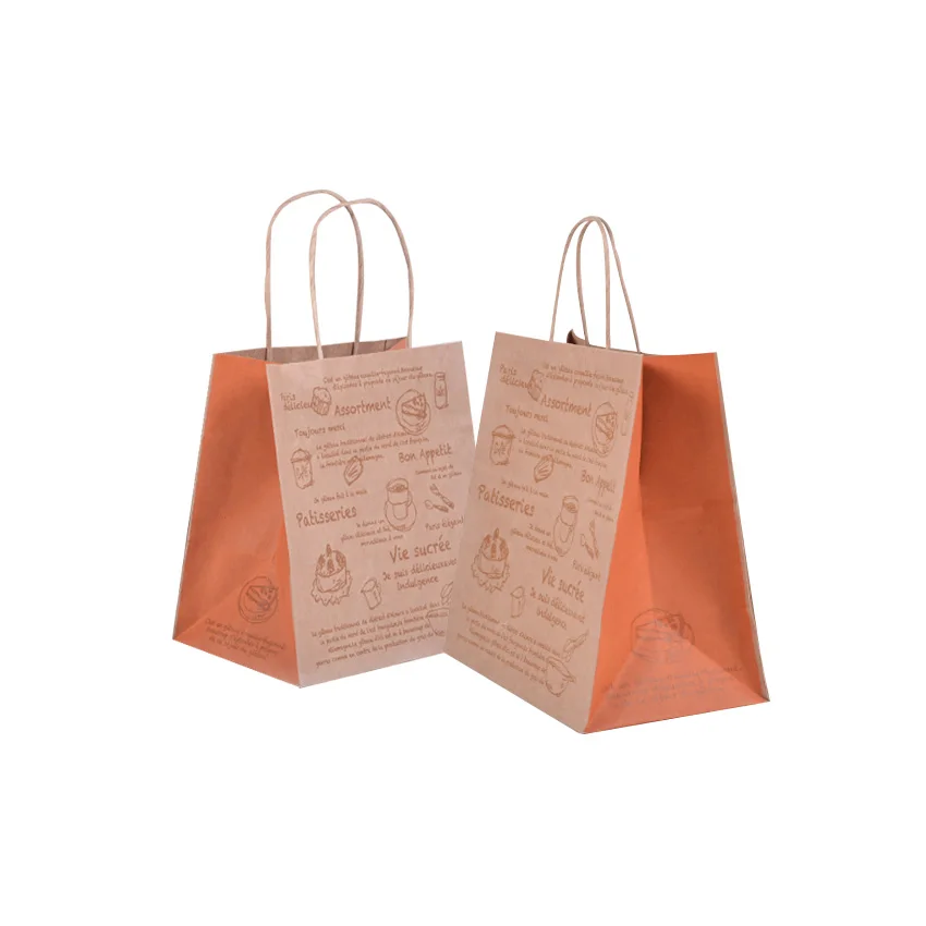 

30 Pcs/lot High Quality package Kraft Paper Bag Shopping Bags DIY Multifunction Festival Gift Bag With Handles 21x19.5x14cm