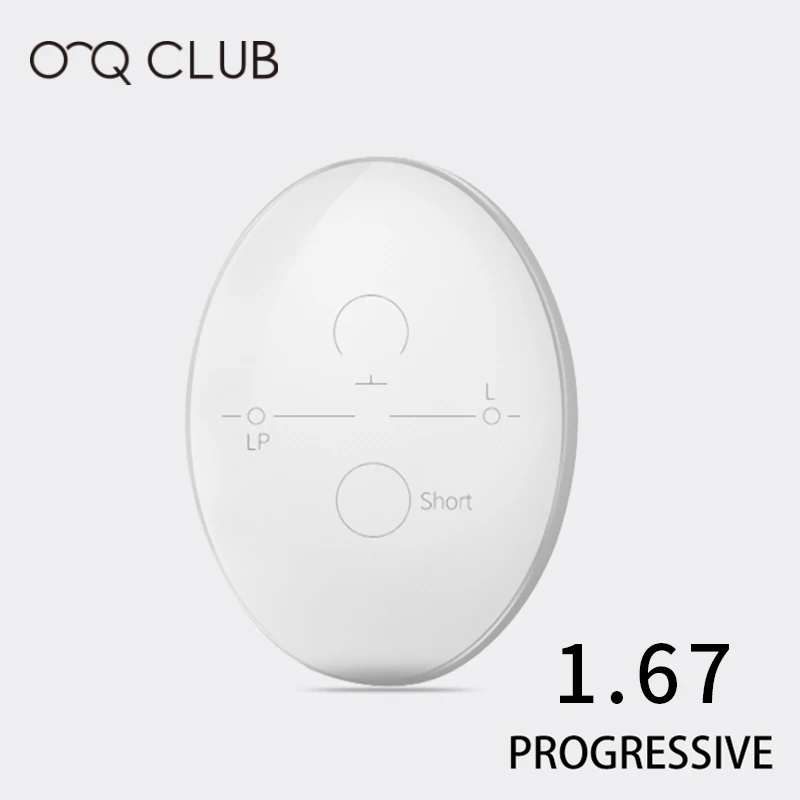

O-Q CLUB 1.67 Progressive Multifocal Lens Prescription Myopia Hyperopia Resistance Short Middle Far Lens