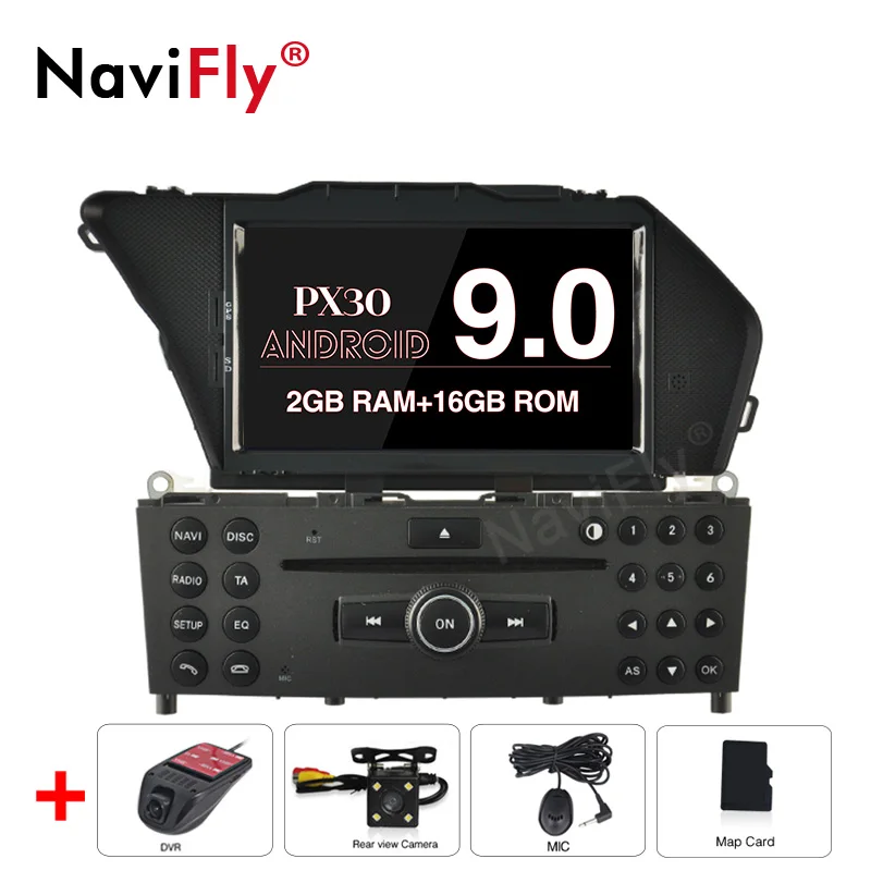 4+ 64G Android 9,0 Автомобильный dvd Радио мультимедийный плеер для BENZ GLK X204 GLK 300 GLK 350 canbus wifi RDS gps Navi - Цвет: 4Core Camera DVR