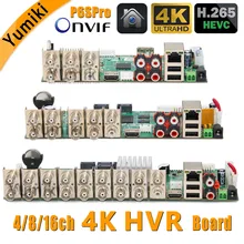 5 в 1 H.265 4/8/16ch 8M-N/4K HVR безопасности CCTV гибридная видео регистратор доска DVR P2P P6Spro поддержка adh/TVI/CVI/CVBS/IP камеры