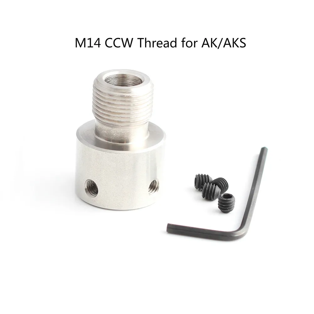 

AK47 AK74 M14 Threaded AK SKS Muzzle Brake Adapter Hunting Accessories Rifle Accessories for Non-threaded Barrel