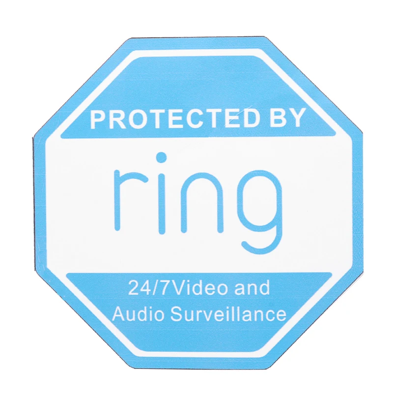 10cm X10cm Self Adhesive Home Ring Doorbell Sticker Sign Video Security Camera Yard Sign Sticker