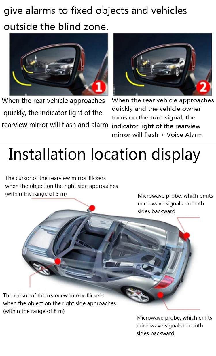 Подходит для Toyota Camry переменная полоса параллельная система обнаружения слепых пятен датчик BSD мониторинг слепых пятен