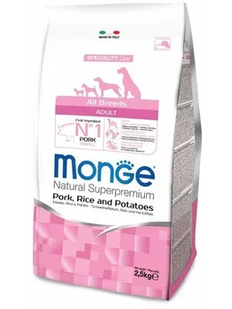 

Monge dog speciality pork food adult dog all breeds, 2,5 kg