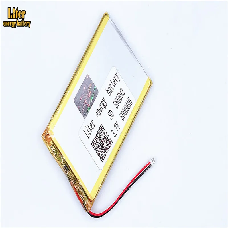 1,5 мм 2pin разъем высокое качество 556592 3,7 v 5000 мА/ч, липолитиевый полимер аккумуляторная батарея