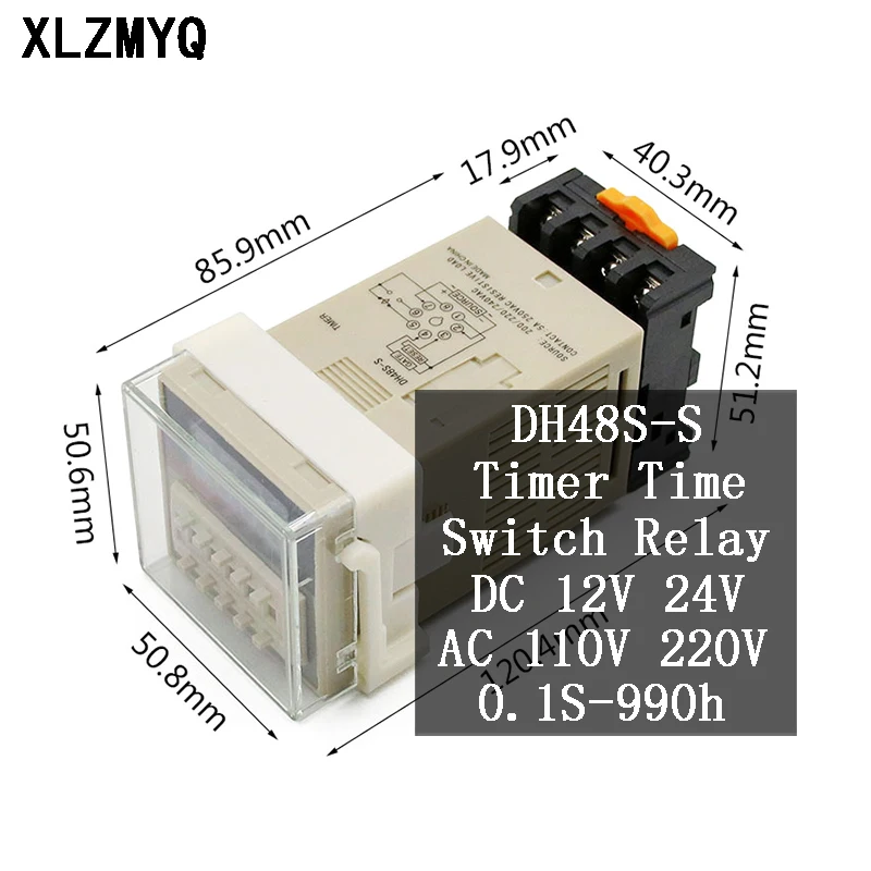DH48S-S программируемое реле с двойной задержкой времени розетка цикл таймер