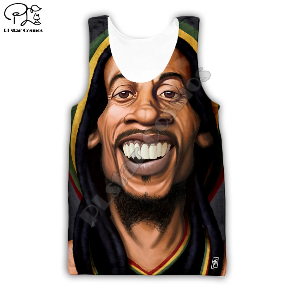 

PLstar Cosmos Reggae Bob Marley Tracksuit Casual New Fashion Hip Hop Colorful 3DfullPrint Unisex Vest/Tank Top Mens Womens s-3
