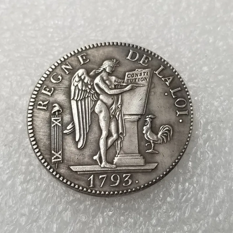 Антикварная ручная работа French 1793-A памятная монета серебряный доллар за рубежом в