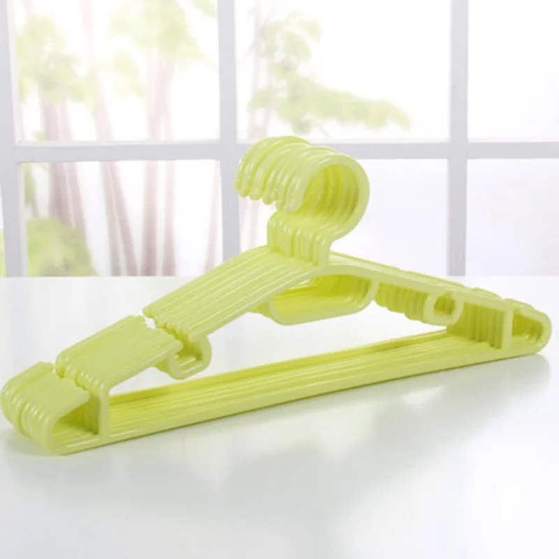 40cm 10 pcs/lot Plastic Wind-proof Clothes Hangers Coat Hangers for Kids Adult Non-slip Clothing Hanging