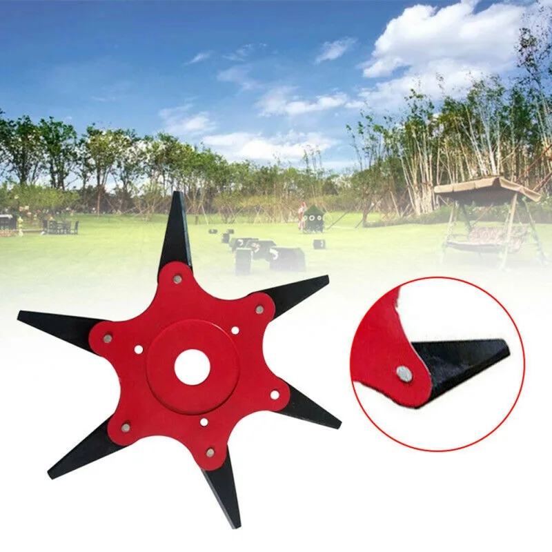 Metal Blades Trimmer NEWEST 6 Teeth Brush Cutter Blade Trimmer Head 65Mn Garden Grass Trimmer Head For Lawn Mower