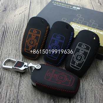 

leather key case for lincoln MKZ MKC 2017 car key Case Remote Key Shell