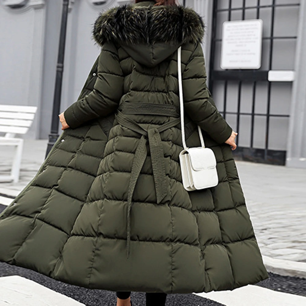 CYSINCOS, стиль, Трендовое пальто для женщин, зимняя куртка с хлопковой подкладкой, теплое Макси-пальто, женское длинное пальто, парка, Женская куртка