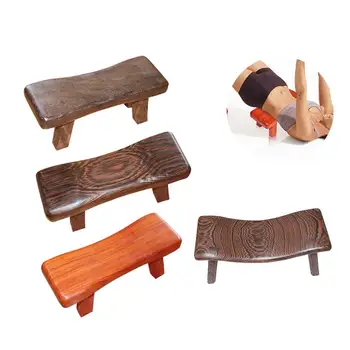 

1Pc Solid Wooden Fitness Sleeping Pillow Solid Wood Cervical Support Pillow Massage Fitness Yoga Stool Fitness Equipment