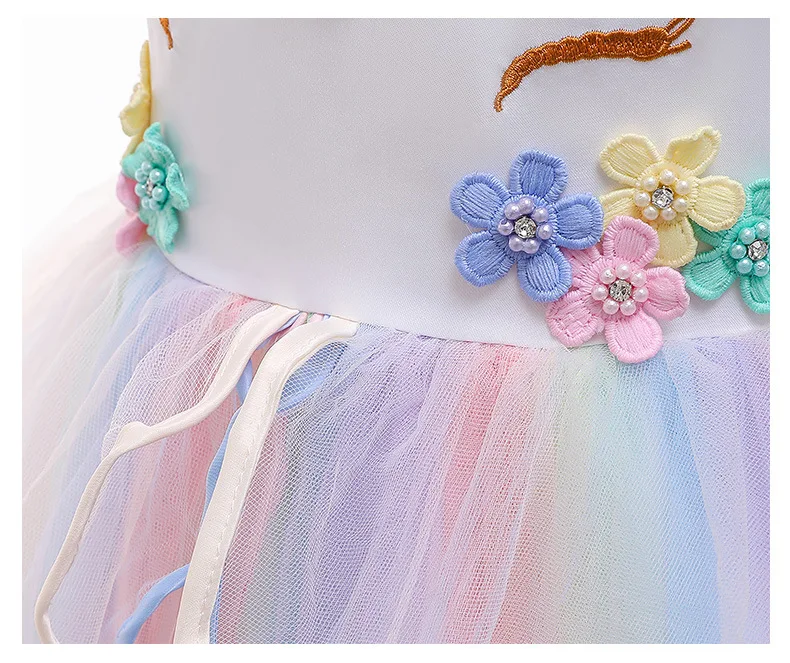 Unicorn Rainbow Party Dress With Wings