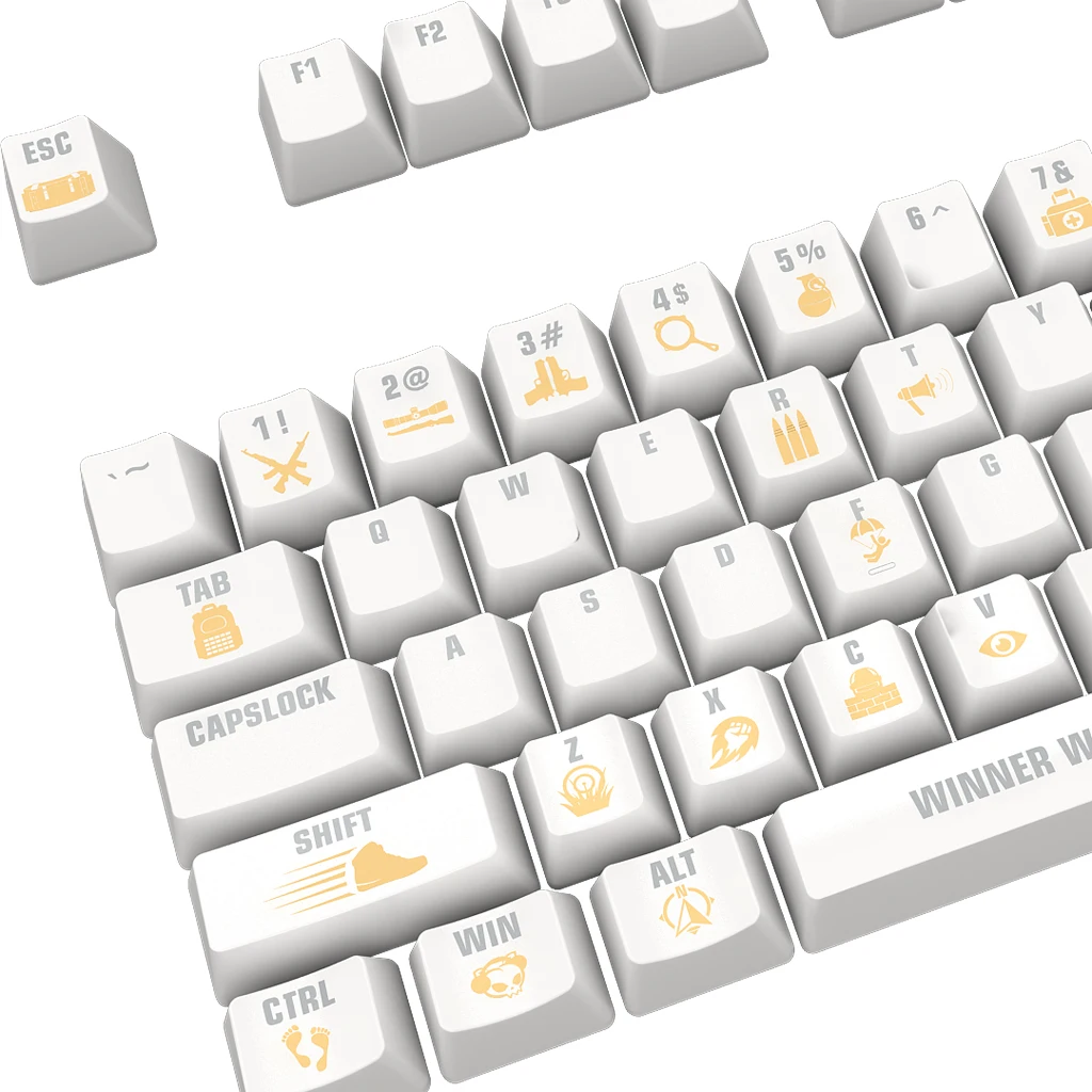 OEM Profile Thick PBT Keycap set for Mechanical Gaming Keyboard, 12.59x6.29x1.77inch
