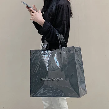 

Bag rei kawa kubo CDG same large capacity black kraft PVC shopping bag tote bag